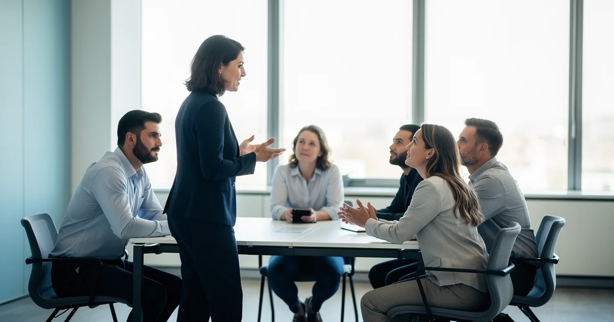 cena de equipe em diálogo aberto sobre discordancia segura em sst 4 pontos cegos do supervisor — Discordancia segura em SST: