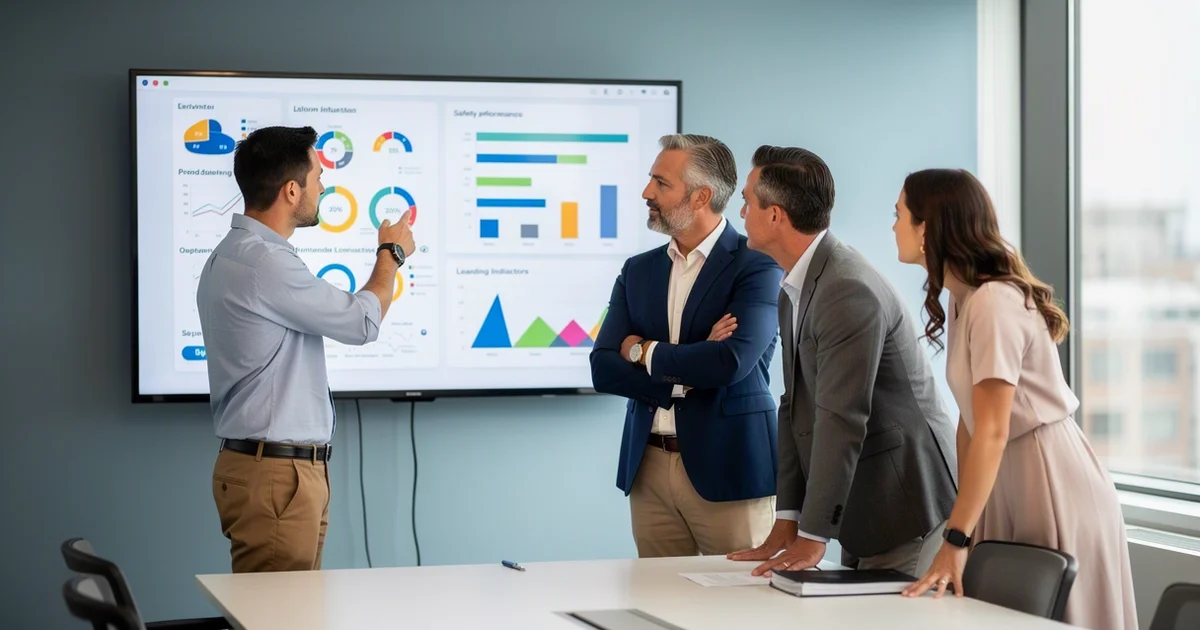 painel de métricas representando indicadores leading explicados 5 sinais que antecipam risco critico — Indicadores leading ex